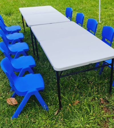 64 Tables and chairs for hire