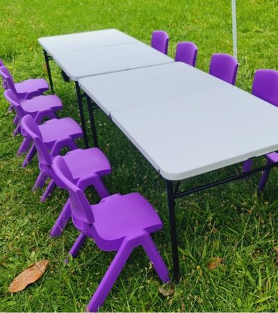 66 Tables and chairs for hire