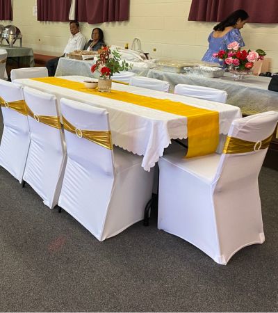 9 Tables and chairs for hire