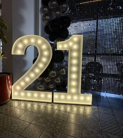 Number 21 LED lights
