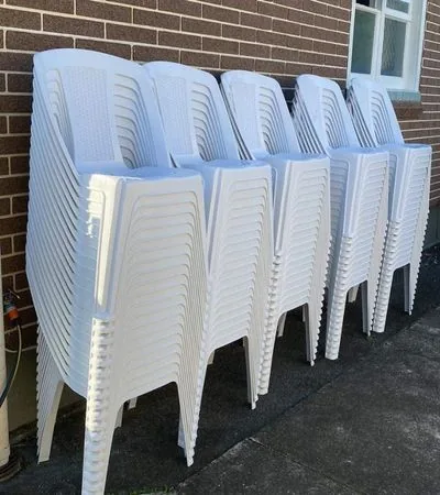 Resin white chairs