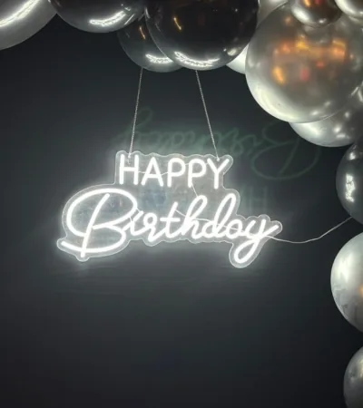 Happy birthday neon sign